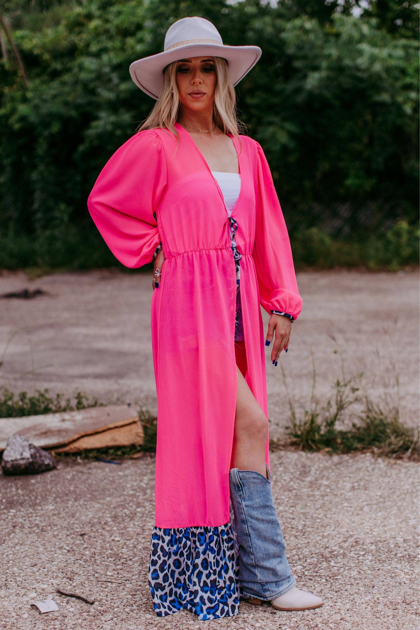 Chiffon Kimono - Pink