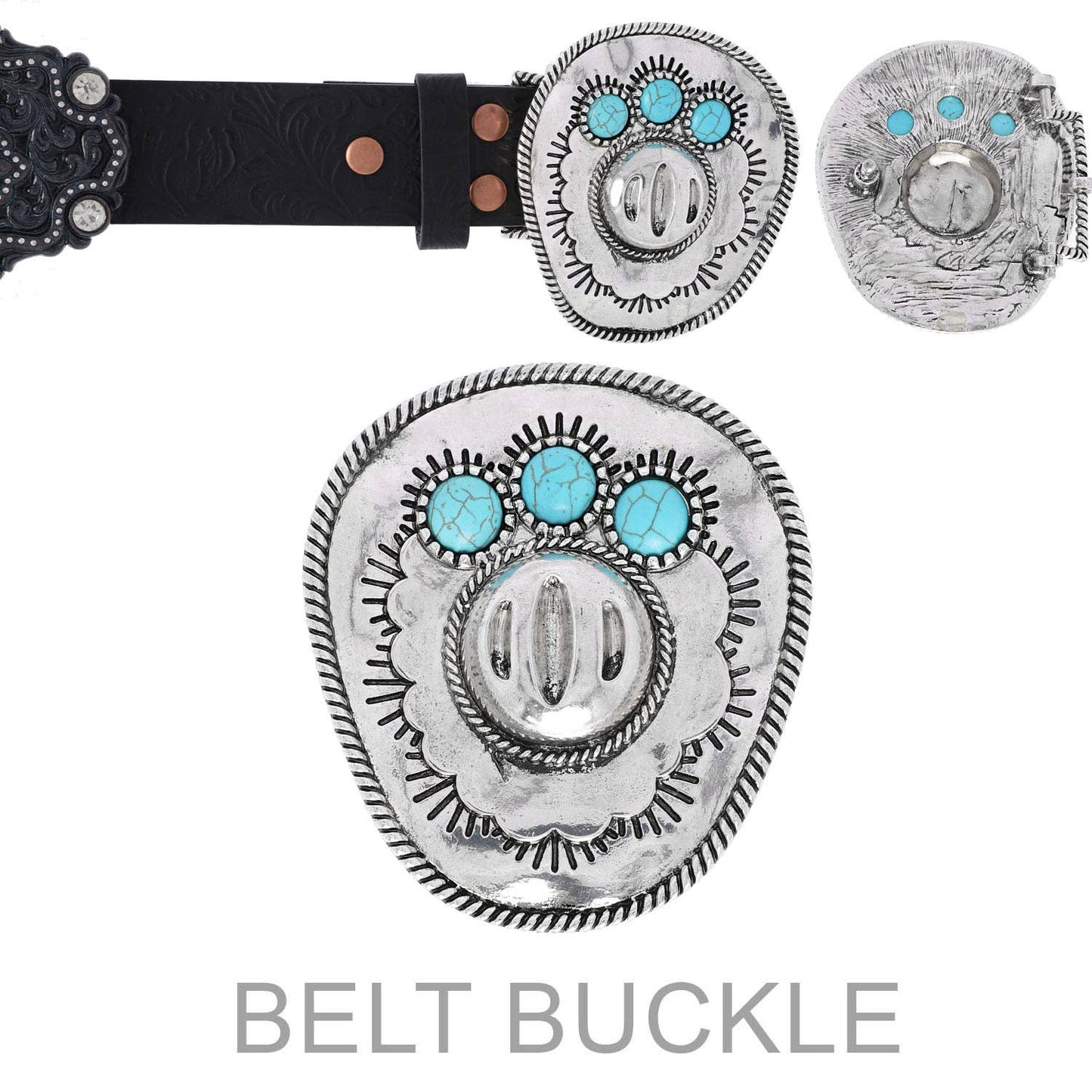 Western Hat Belt Buckle