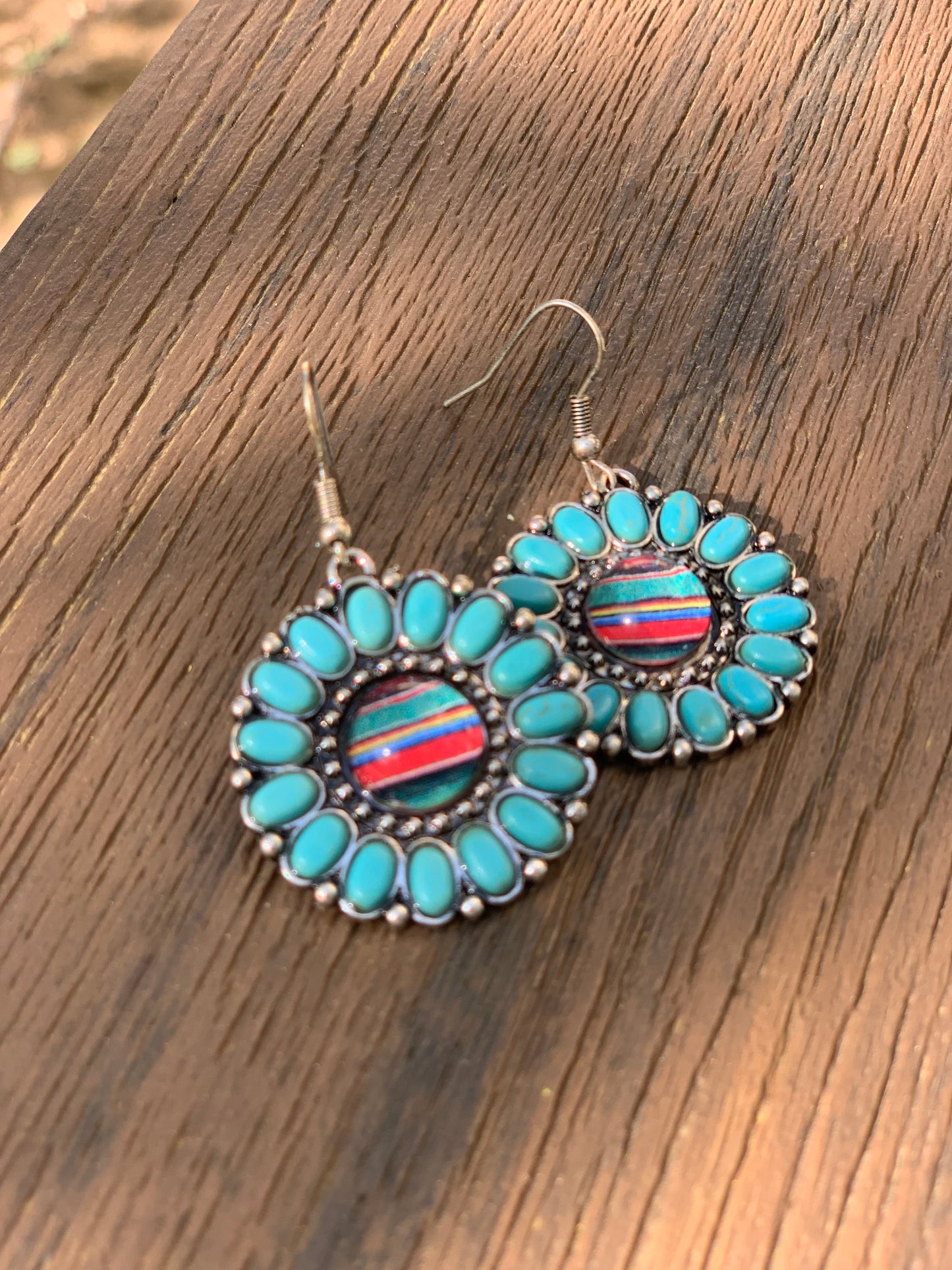 WESTERN SEMI PRECIOUS STONE EARRING