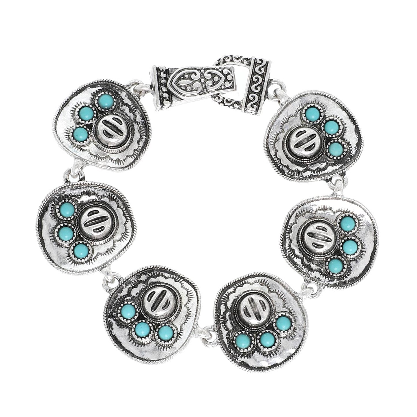 Western Turquosie Cowboy Link Bracelet