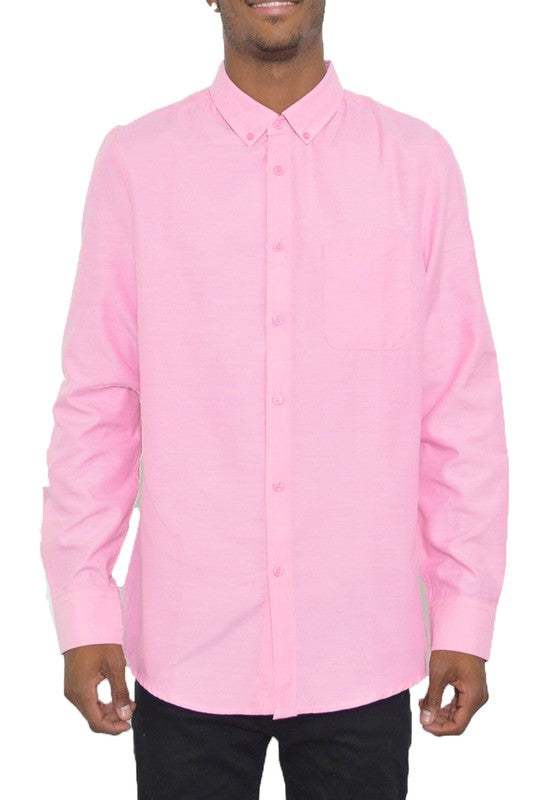 Mens Long Sleeve Button Down Shirt