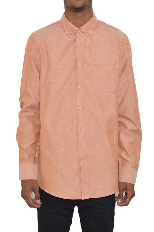 Mens Long Sleeve Button Down Shirt