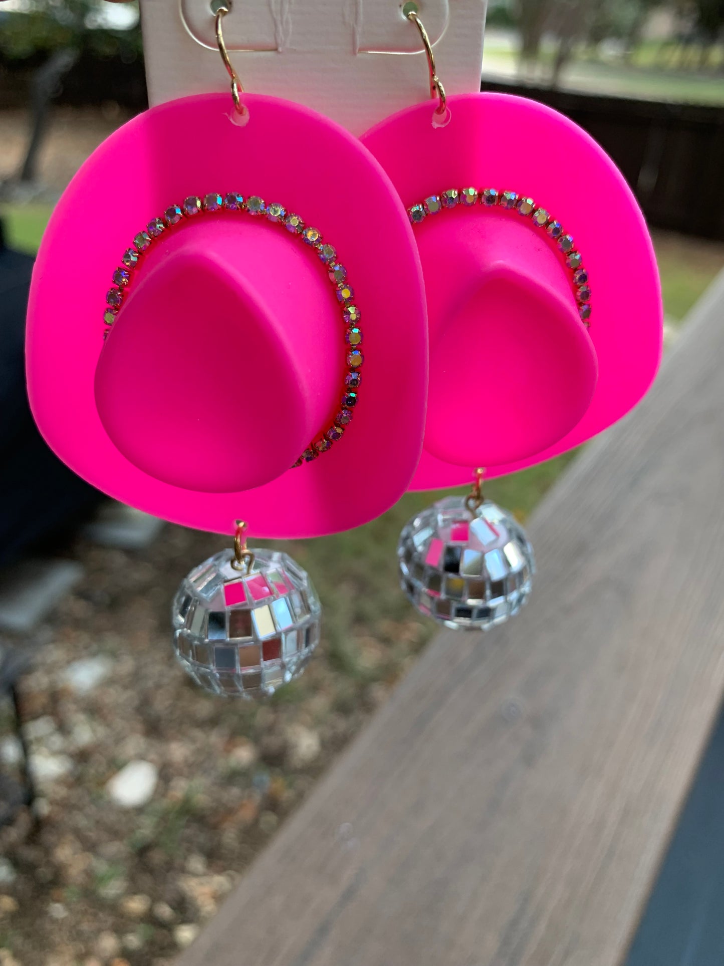 earrings hat disco ball