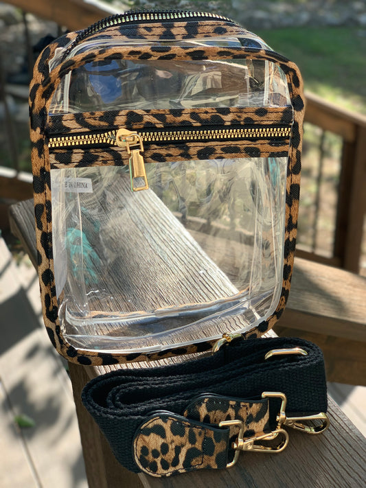 CLEAR TRANSPARENT MINI CROSSBODY BAG