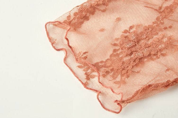 Floral lace mesh see through short sleeve top - 6 colors