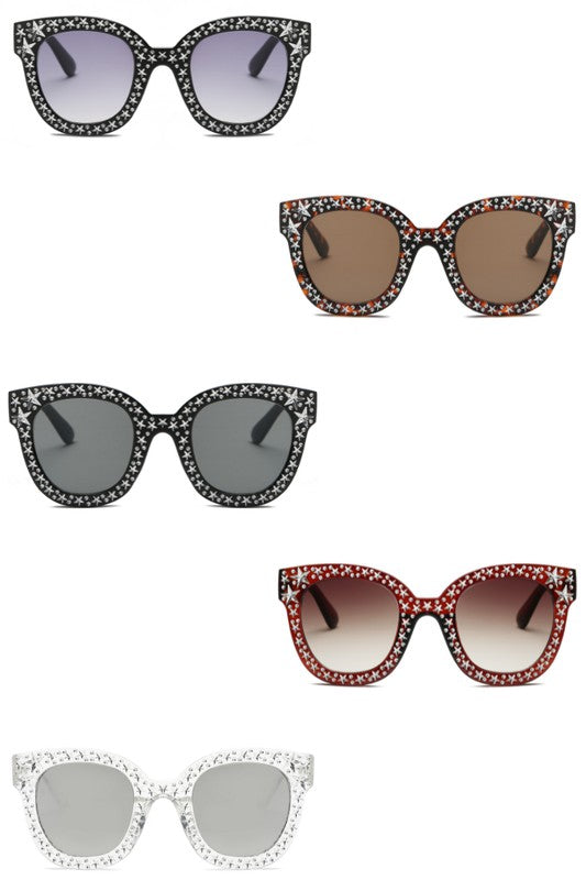 Women Round Cat Eye Fashion Sunglasses